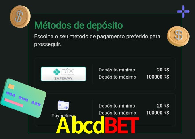 O cassino Abcdbet oferece uma grande variedade de métodos de pagamento